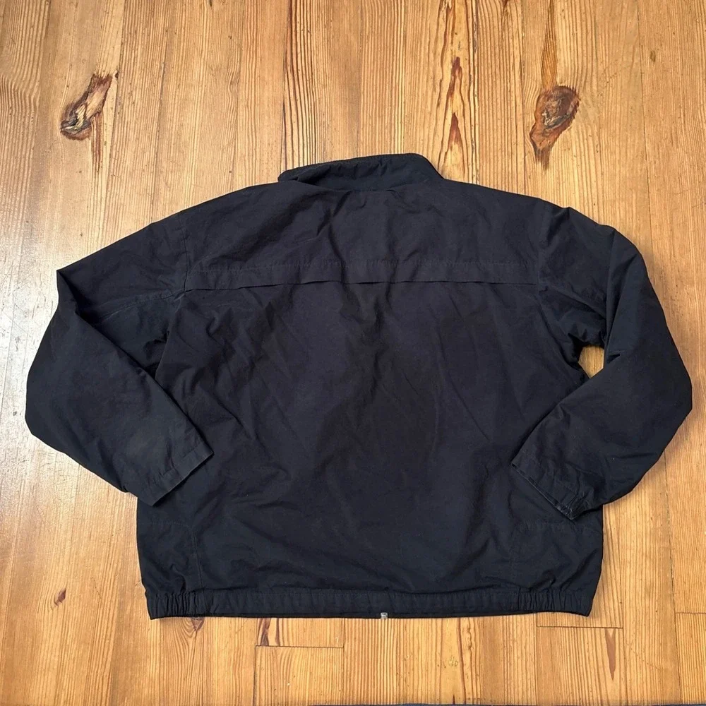 Columbia Windbreaker Jacket Mens Black Lightweight Full Zip Mesh Lined SIZE XXL